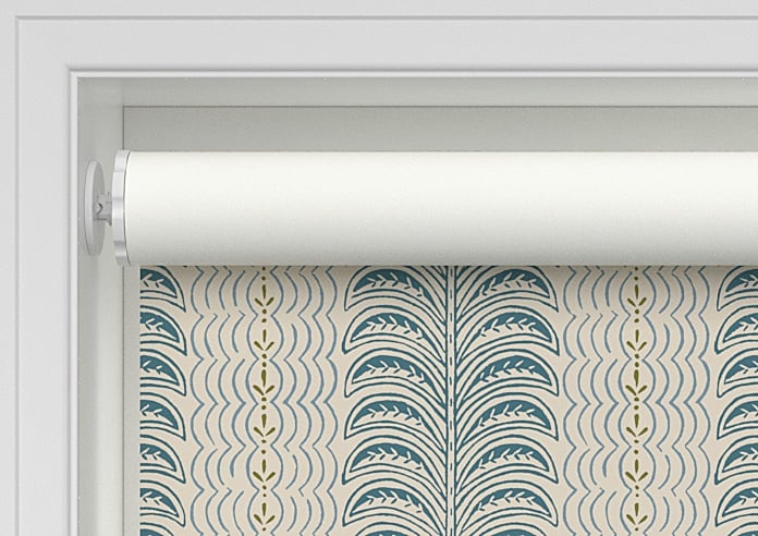 Land & Shore Fintra Stripe (Blackout), Teal - Twist&Fit Roller Blind - Image 9